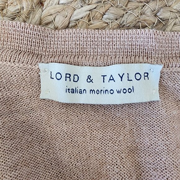 Lord & Taylor Italian Merino Wool Cardigan Size: Large - Picture 12 of 14